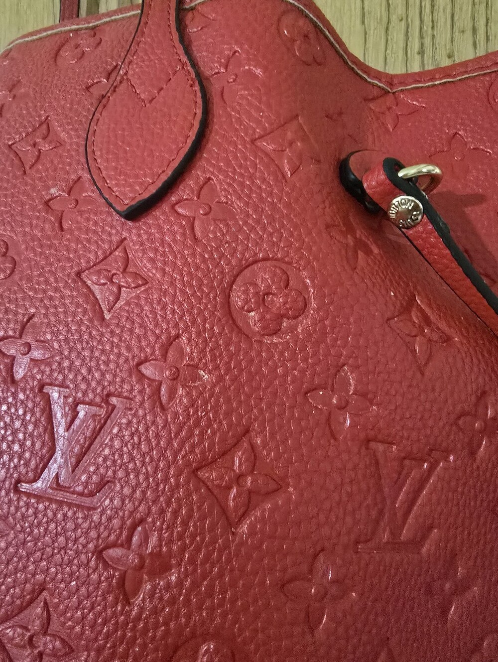 Red Faux Leather Tote Bag No Brand - Picture 5 of 8